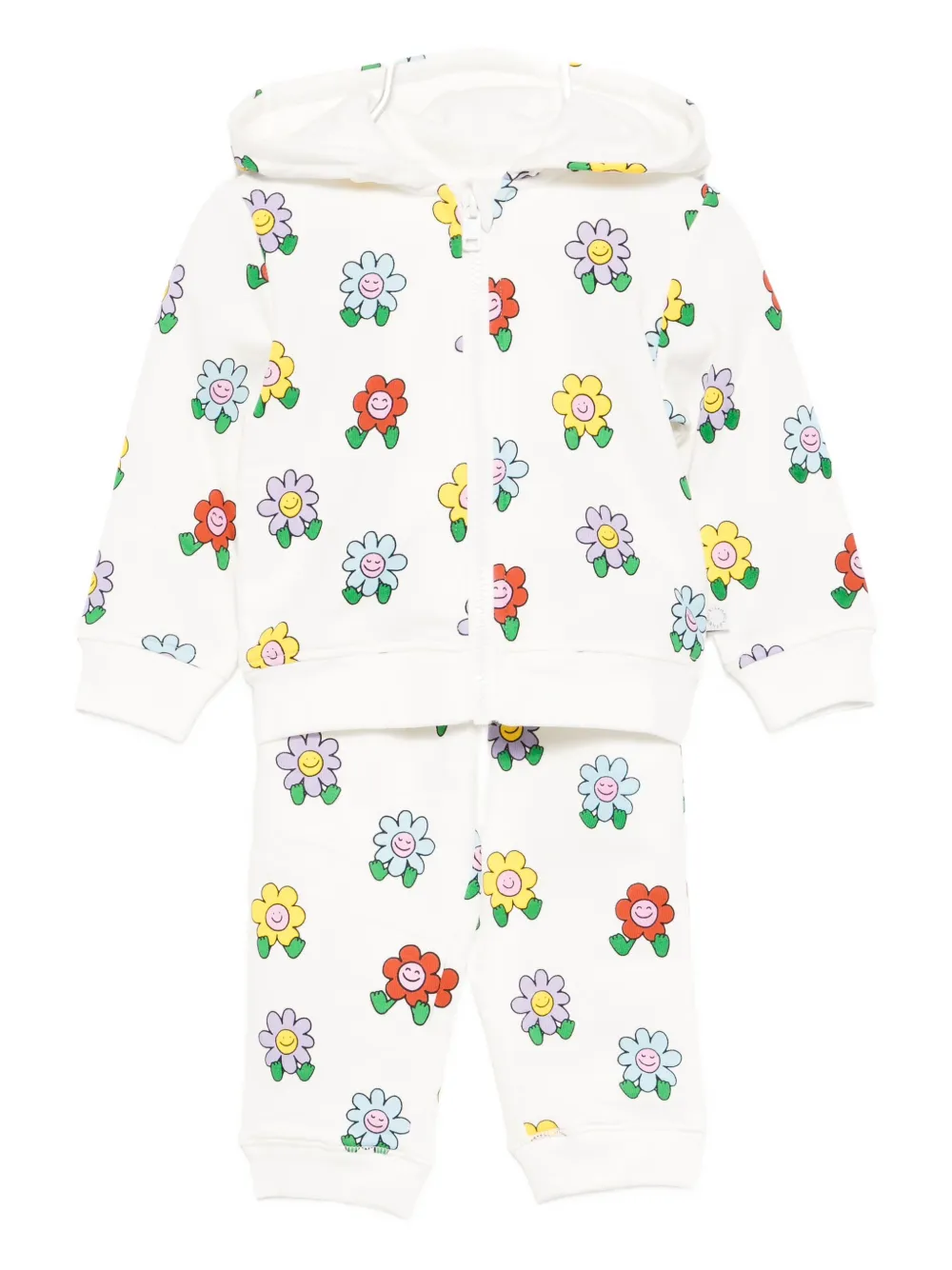 Stella McCartney Kids Trainingspak met bloe print Wit