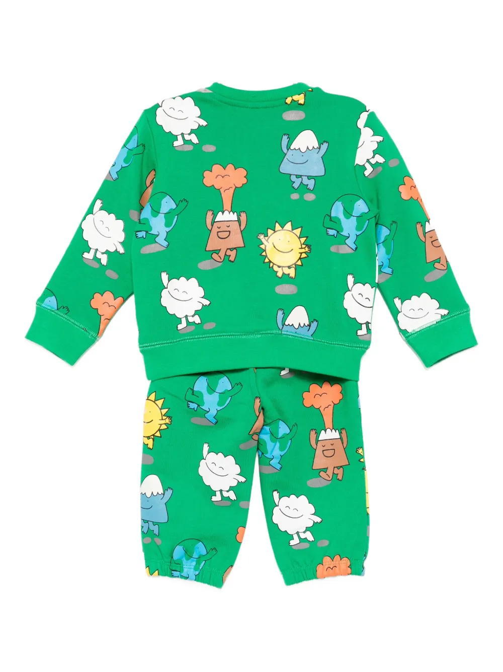 Stella McCartney Kids Trainingspak met ronde hals en print Groen