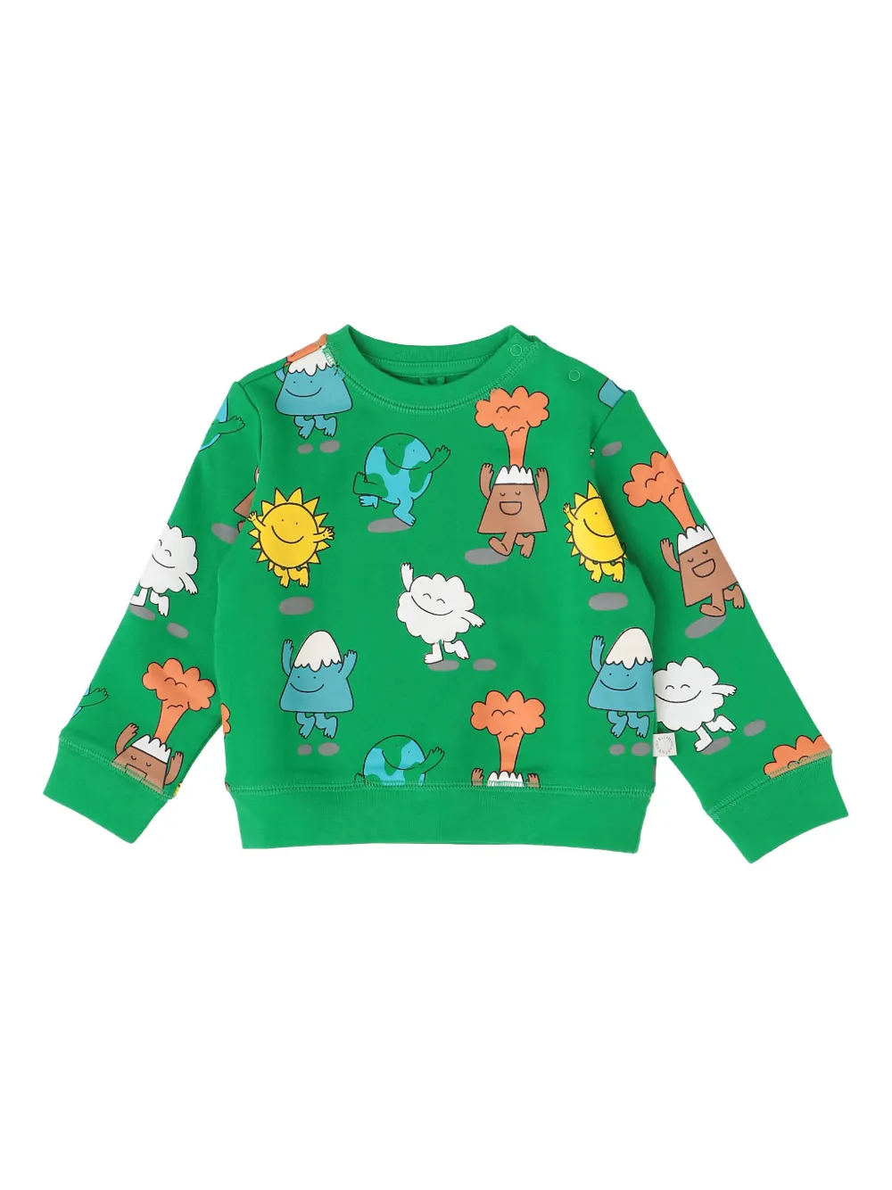 Stella Mccartney Babies' Cartoon-print Sweater In Green