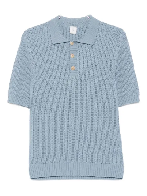 Eleventy ribbed cotton polo shirt