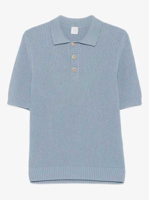 Eleventy ribbed cotton polo shirt