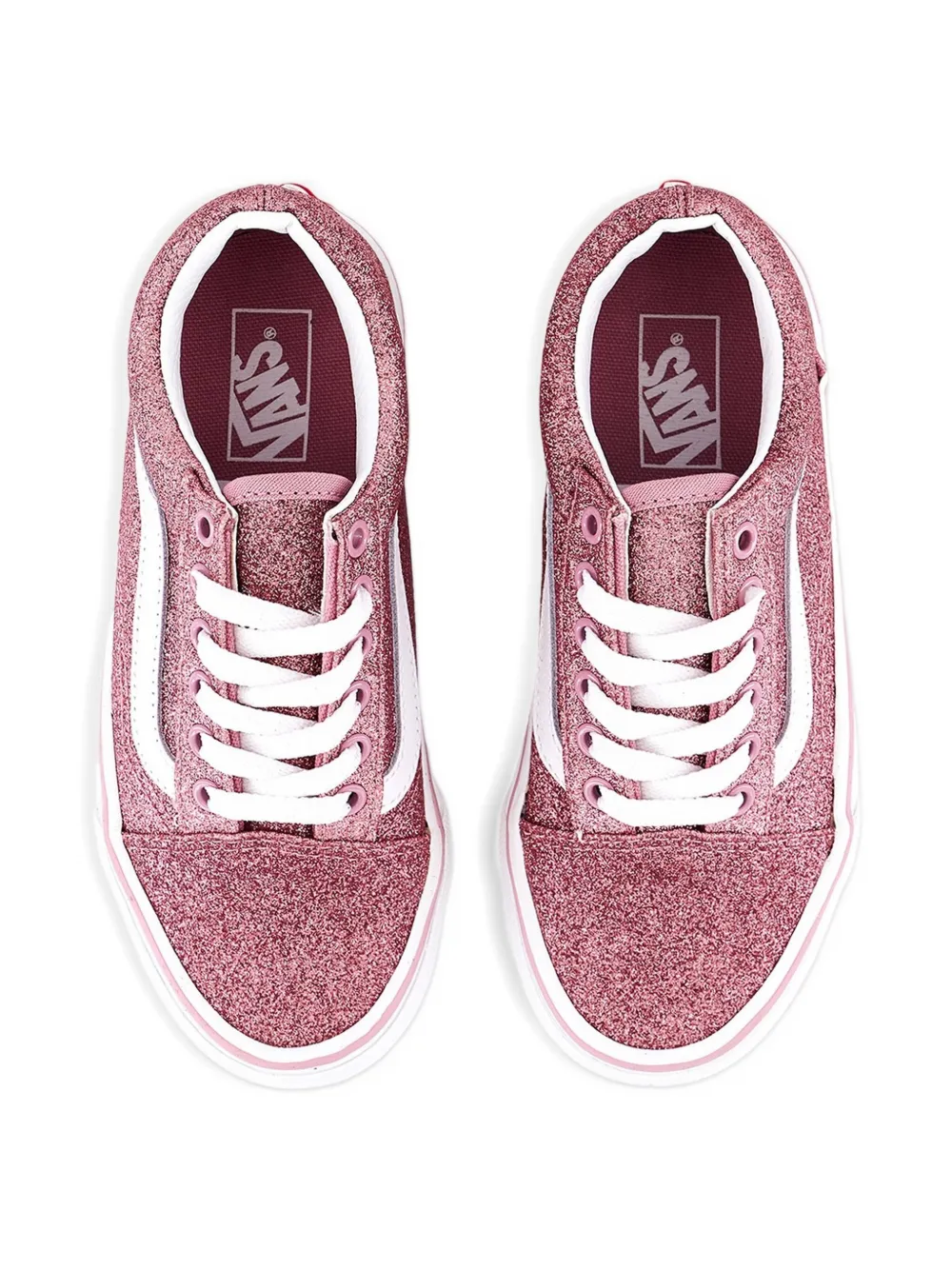 Vans Kids glitter stripe trainers - Roze