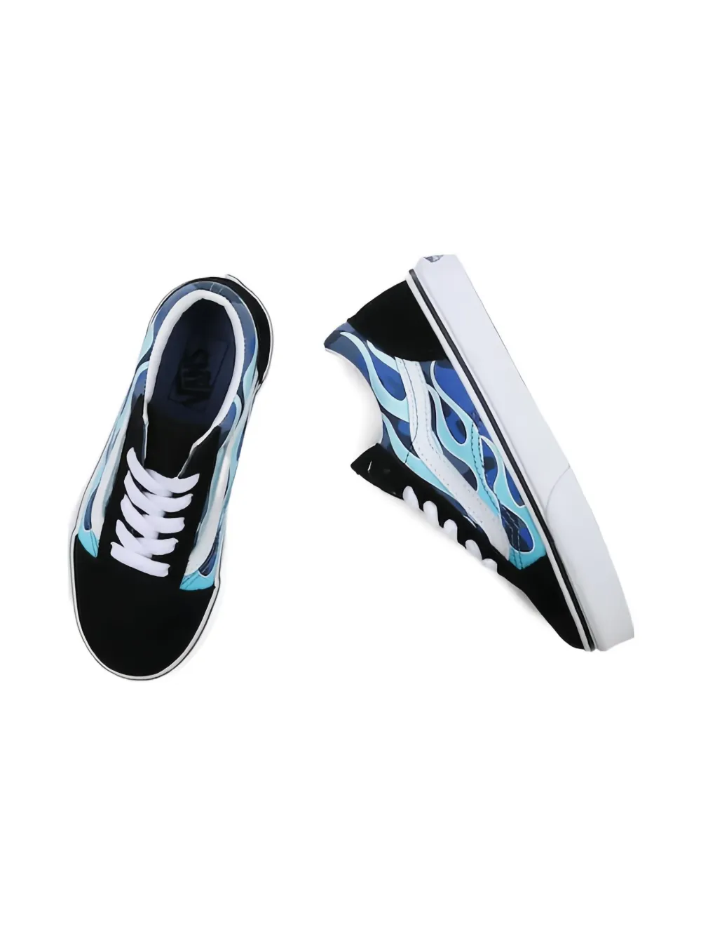 Vans Flame Detail Trainers In Black