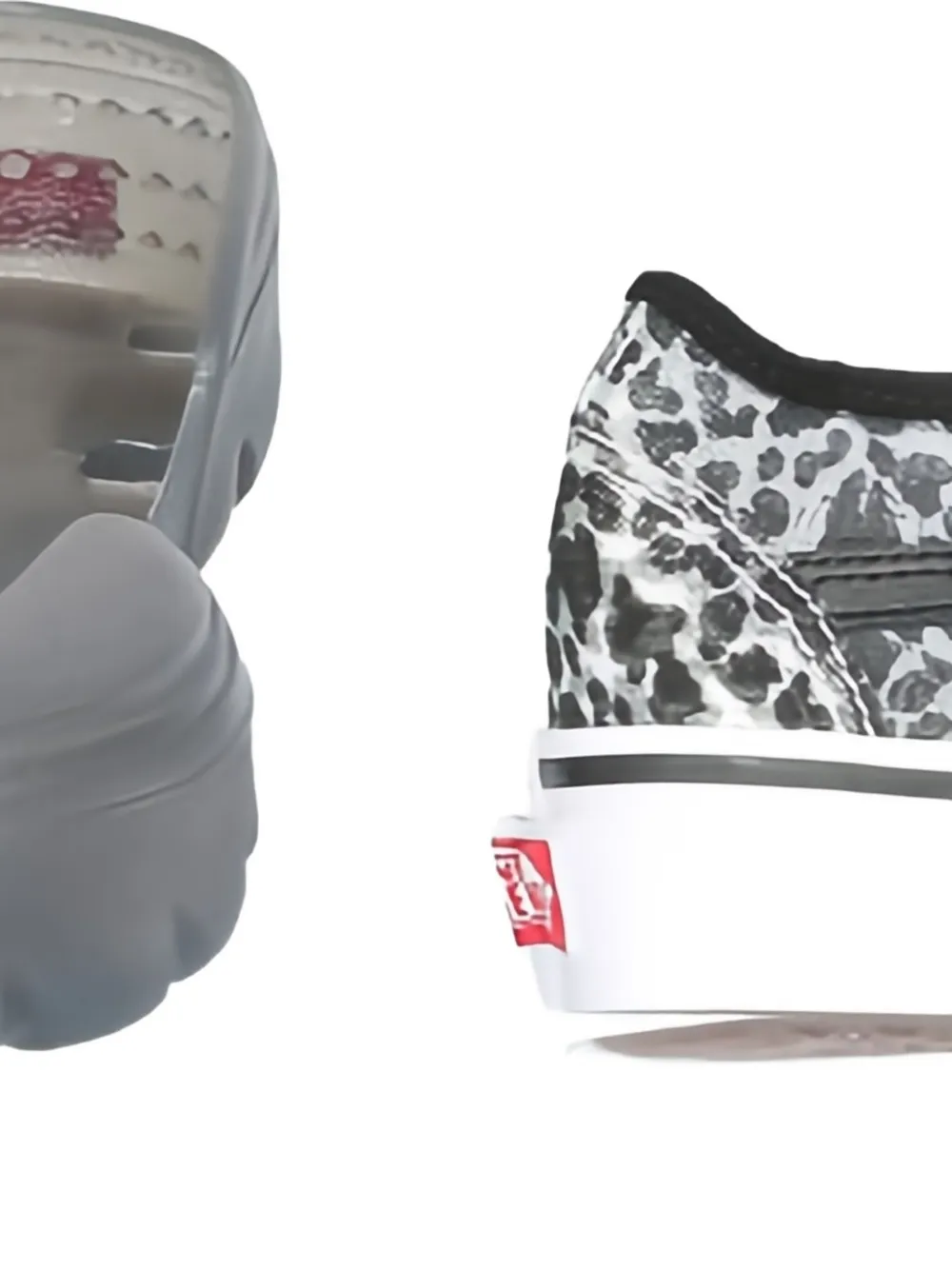 Vans Leopard Print Platform Trainers In Black