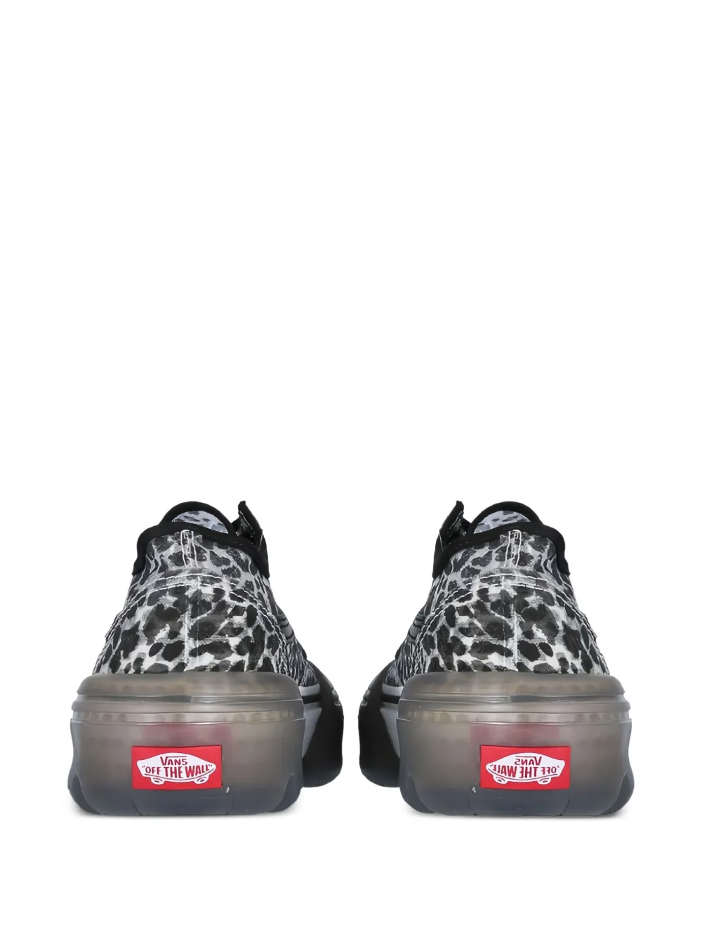  Vans Leopard Print Platform Trainers - Grey 