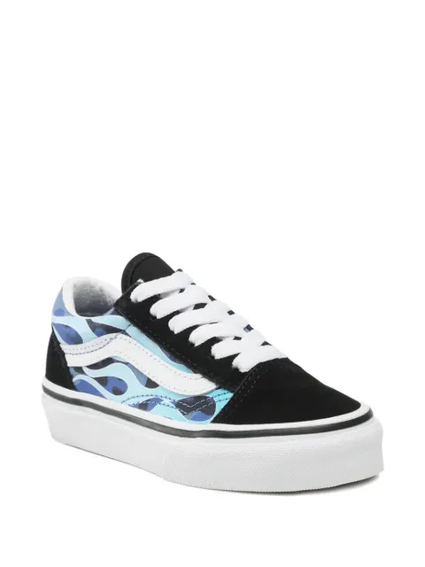 Vans Kids tenis con llamas estampadas