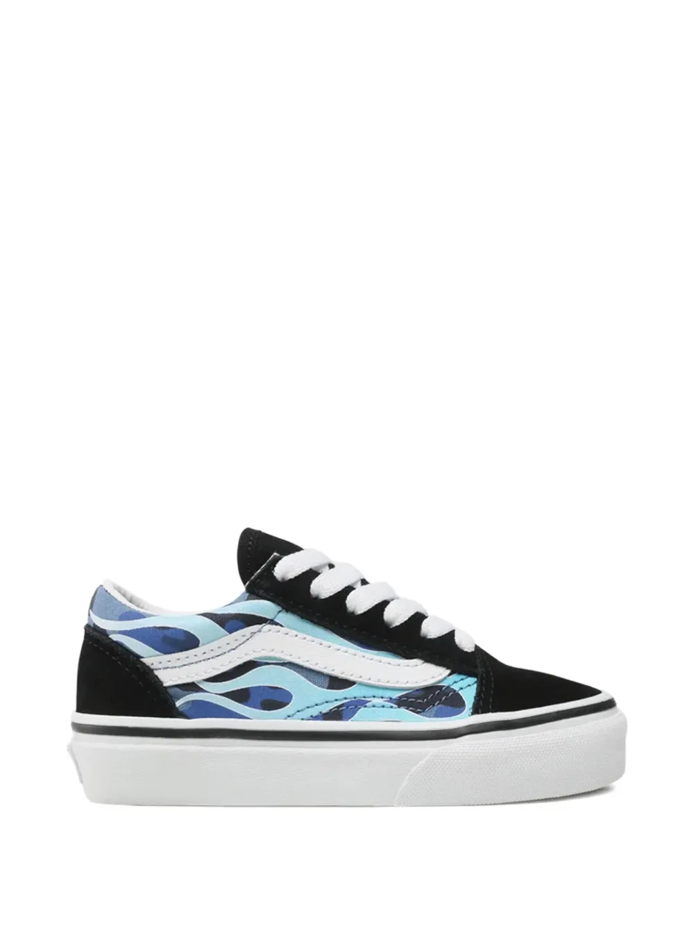 Vans Kids flame-print sneakers - Zwart
