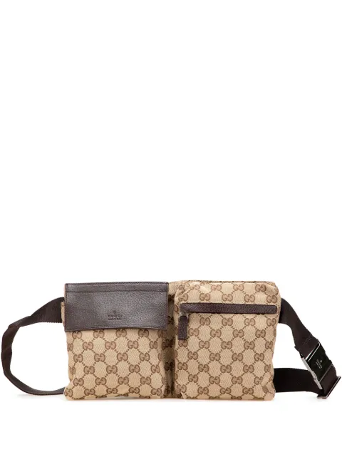 Gucci Pre-Owned 2000-2015 GG Canvas Double Pocket belt bag