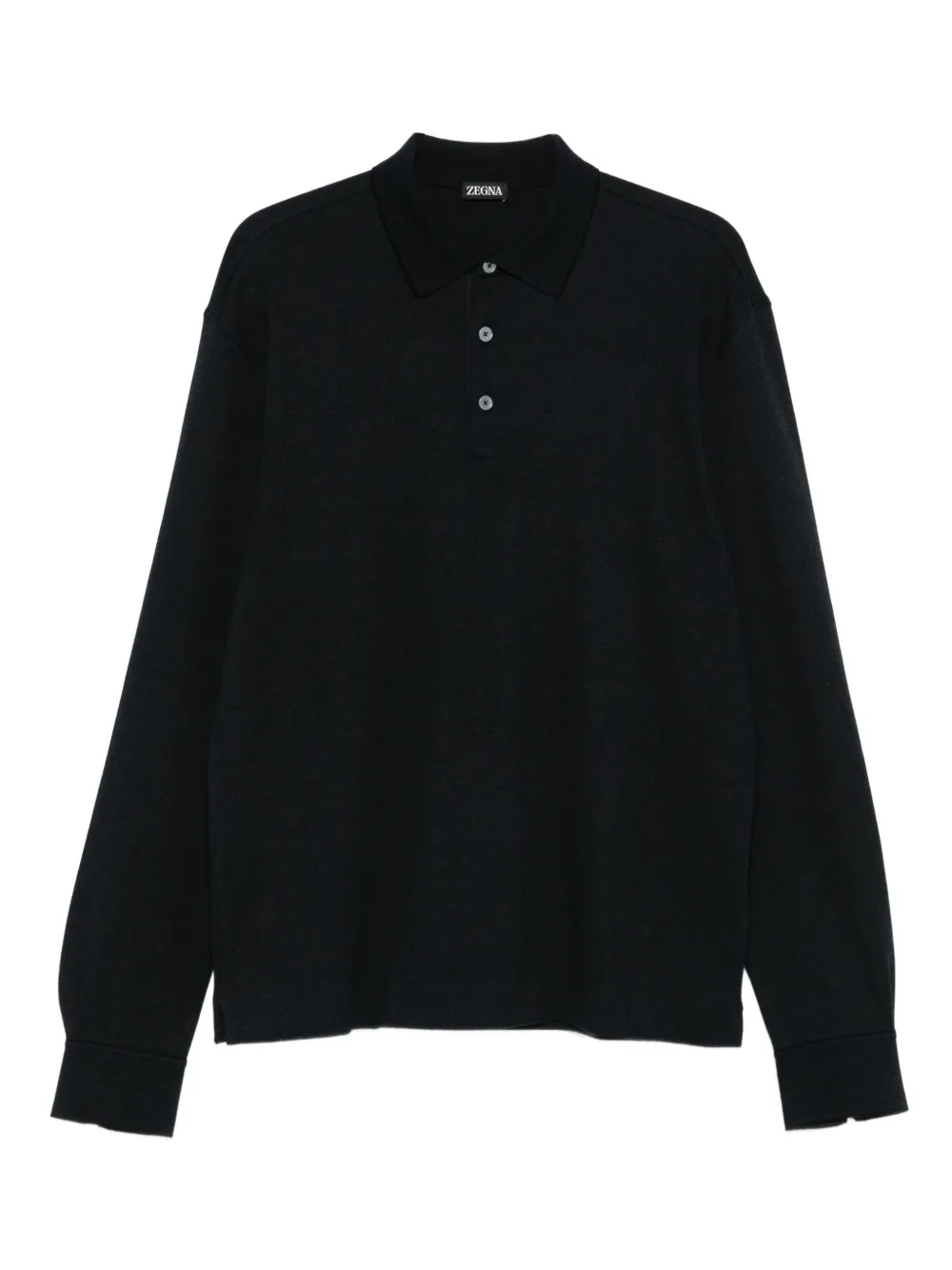 Zegna long-sleeve polo shirt - ブラック Zegna long-sleeve polo shirt - ブラック