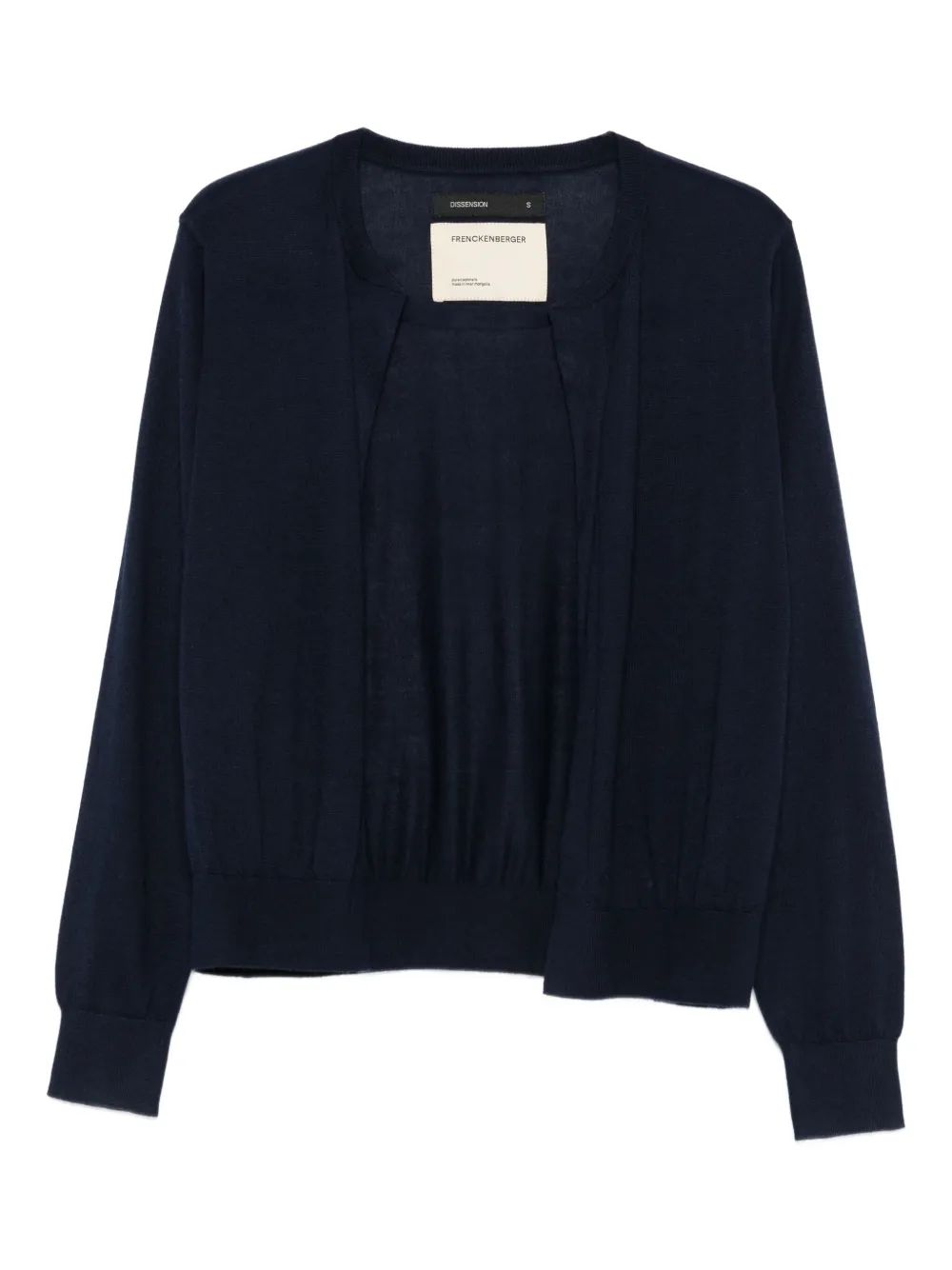 Frenckenberger Mini Open-front Cardigan In Blue