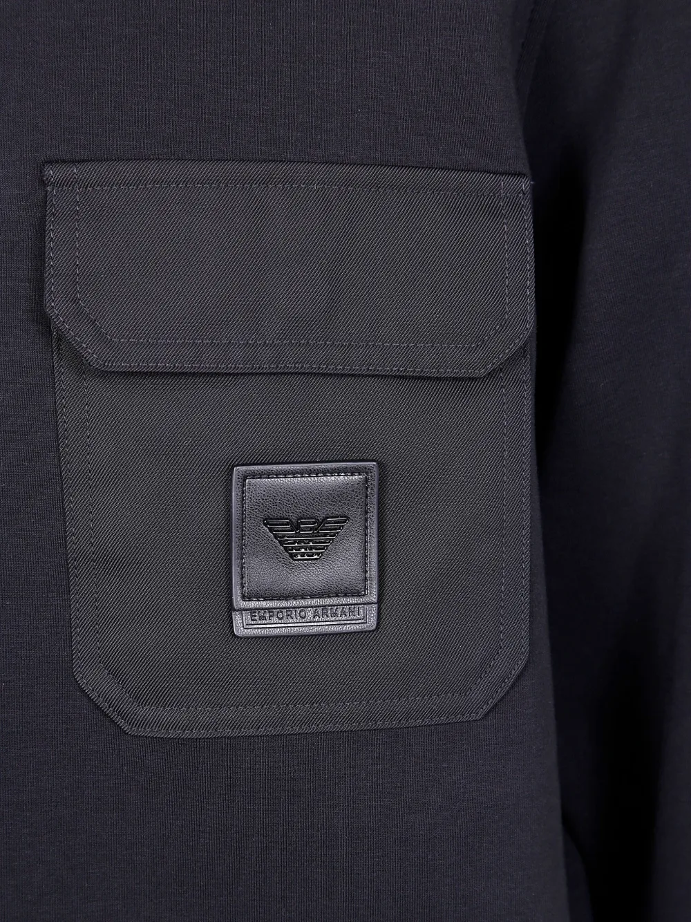 Emporio Armani Sweater met opgestikte zak Zwart