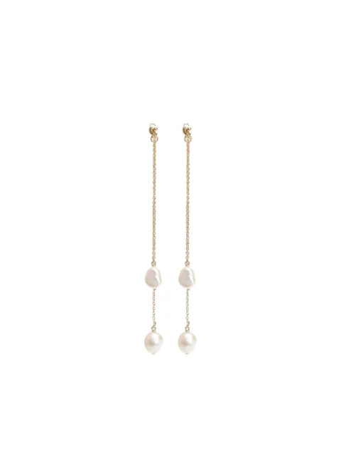 Golden Goose pearl-drop chain earrings