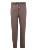 Emporio Armani logo-patch drawstring track pants - Brown