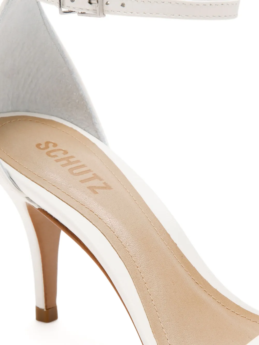 Schutz 75mm ankle-strap heeled sandals White