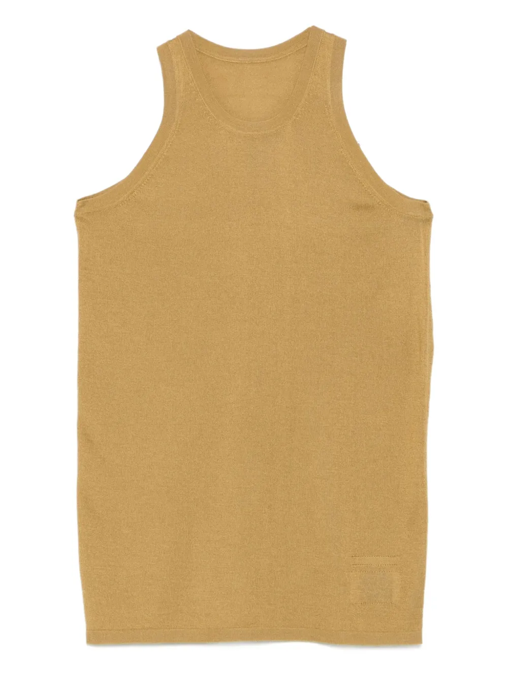 knitted racer-neck top