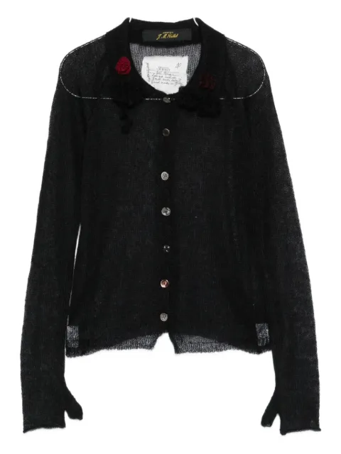 ARCHIVIO  J.M. Ribot rose-embellished button cardigan