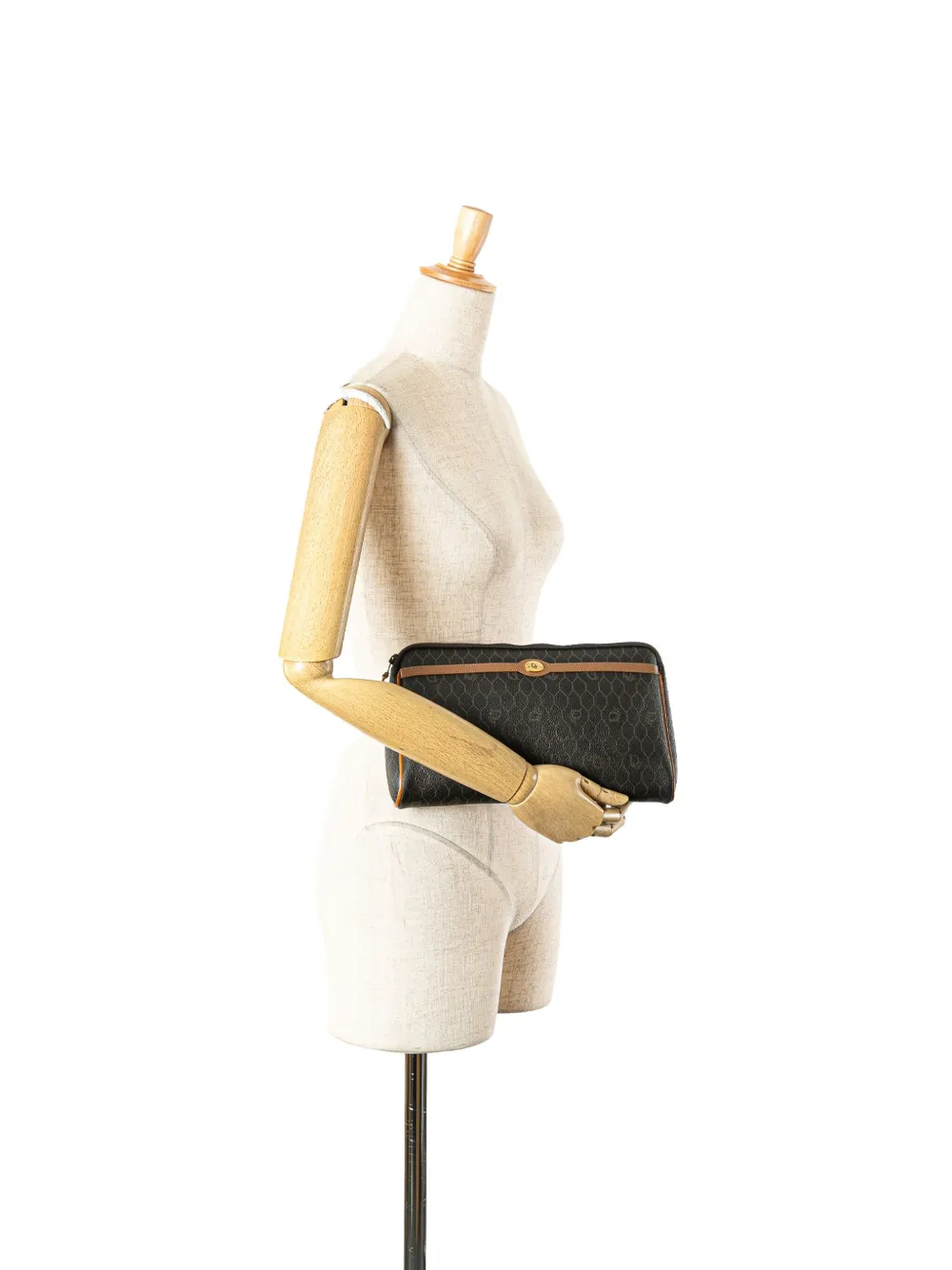 Pre-owned Dior 20th Century Honeycomb Coated Canvas Clutch Bag