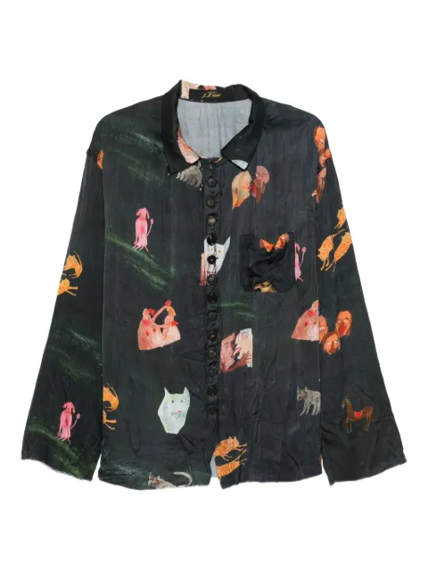 ARCHIVIO  J.M. Ribot animal-print button-down shirt