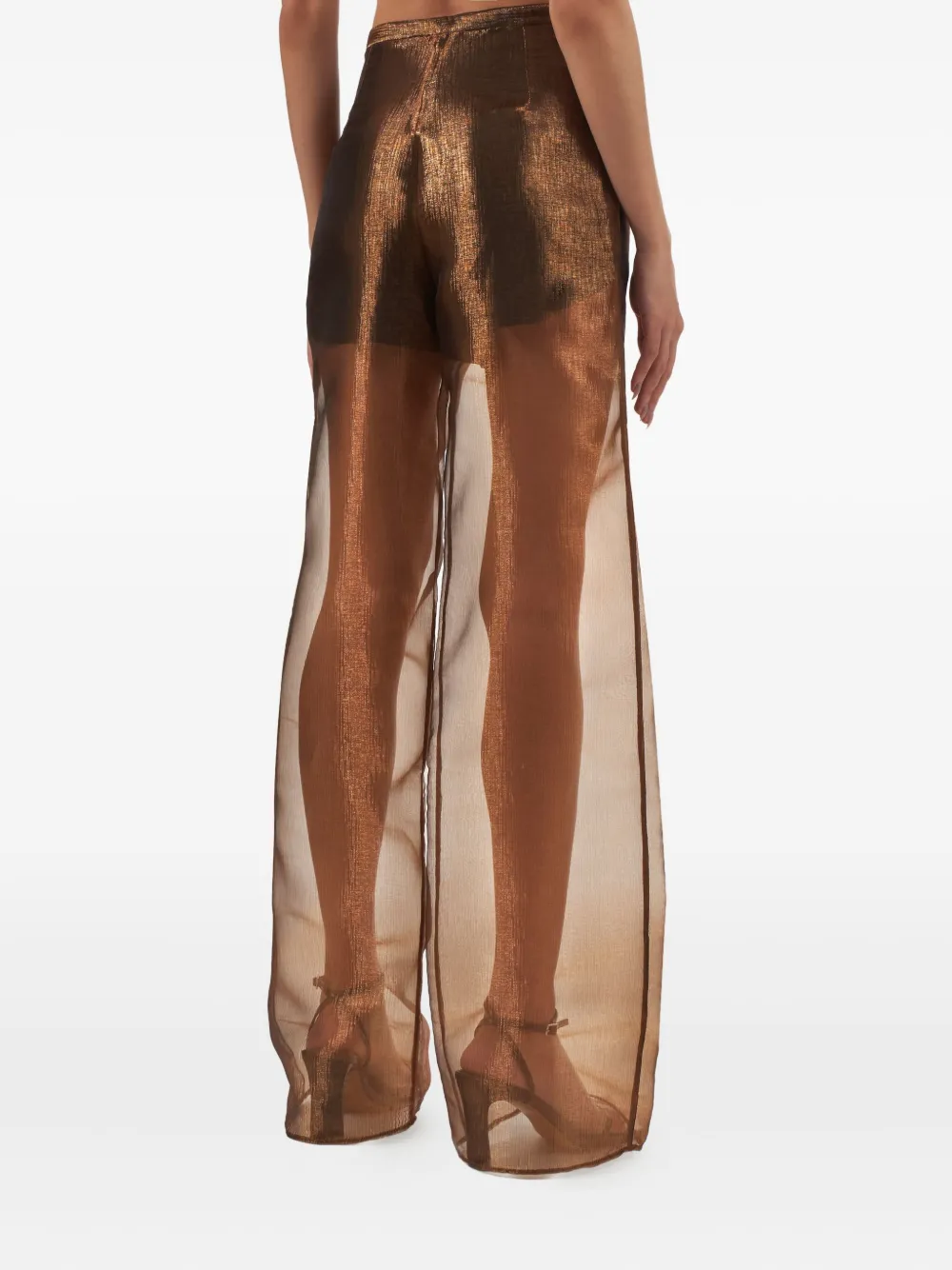 Taller Marmo Marlene doorzichtige broek Bruin