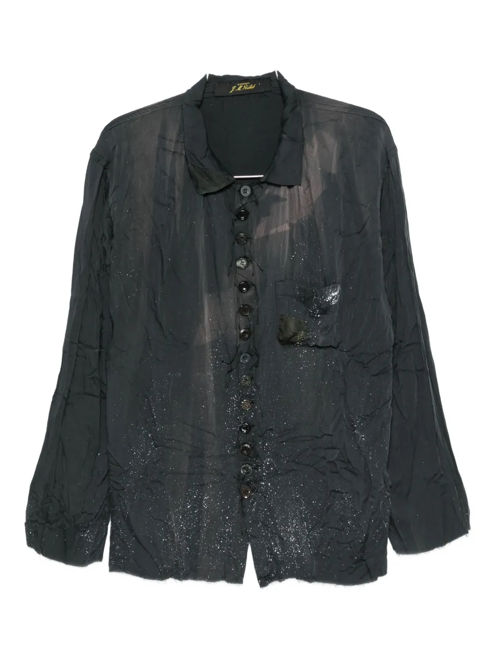 ARCHIVIO  J.M. Ribot button-fastening speckled shirt | Black | Image 1