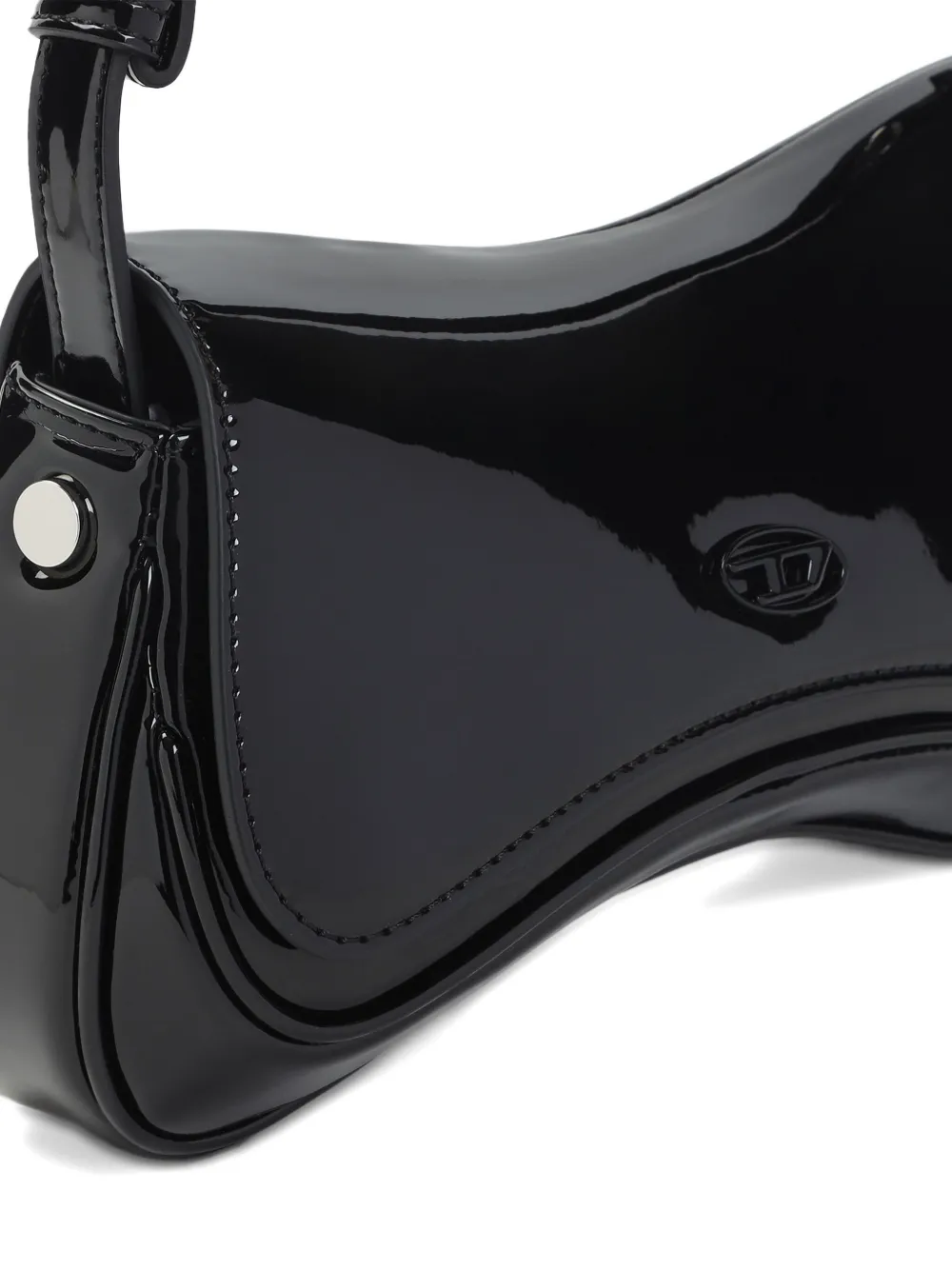 Diesel Play logo-plaque shoulder bag Zwart