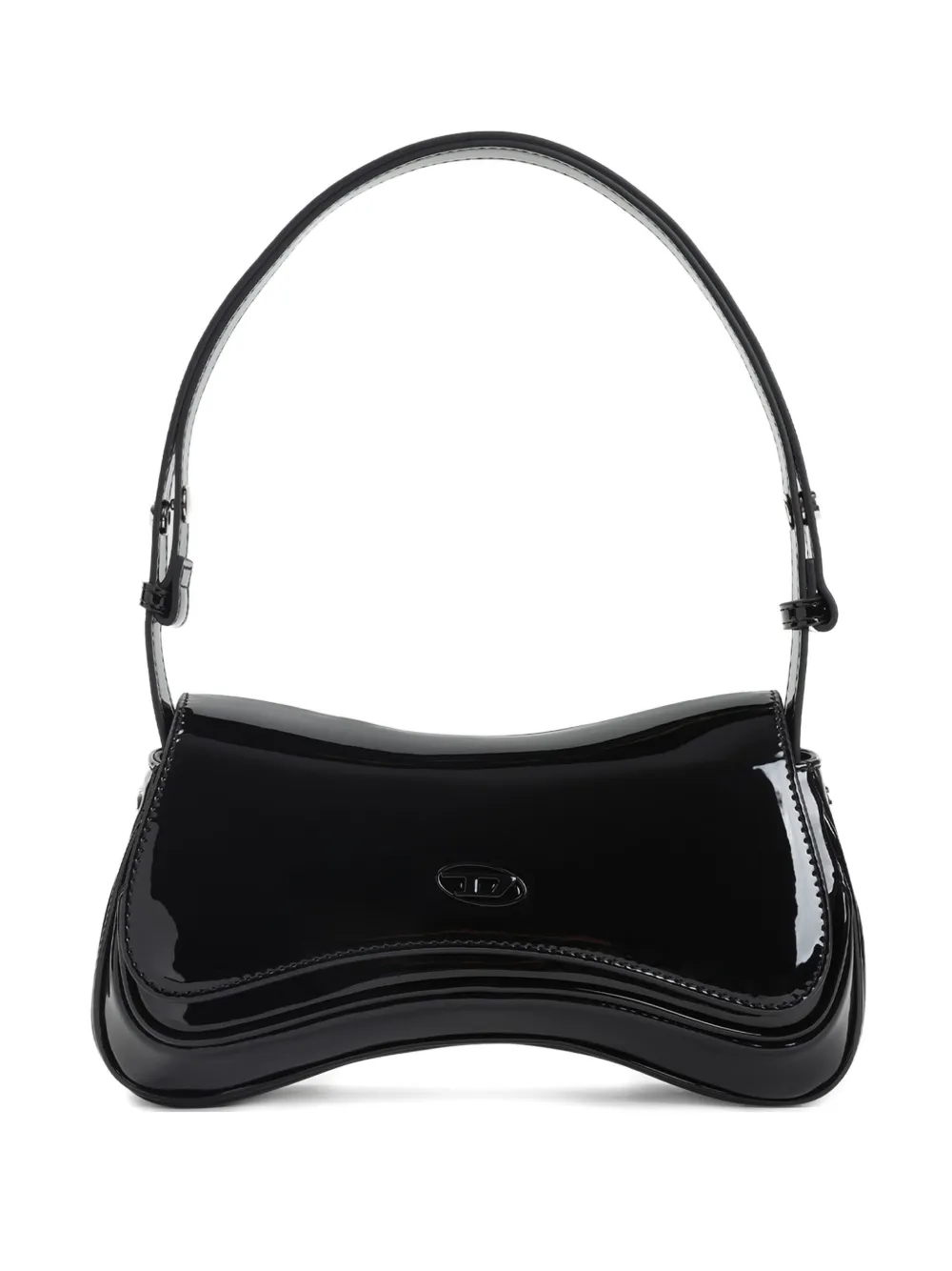 Diesel Play logo-plaque shoulder bag Zwart