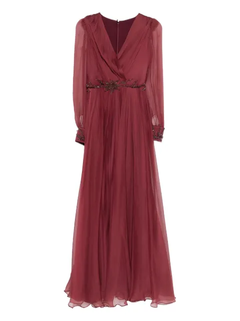 M.Marquise Michalea embellished pleated dress