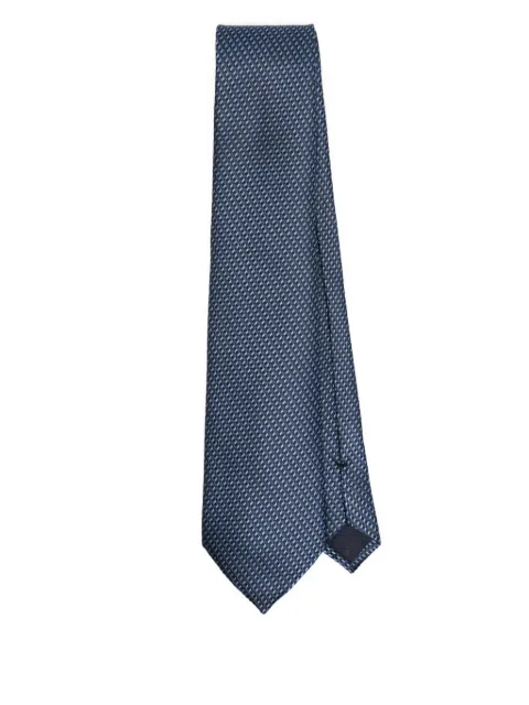 TOM FORD geometric-pattern silk tie