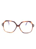 TOM FORD Eyewear geometric-frame glasses - Brown