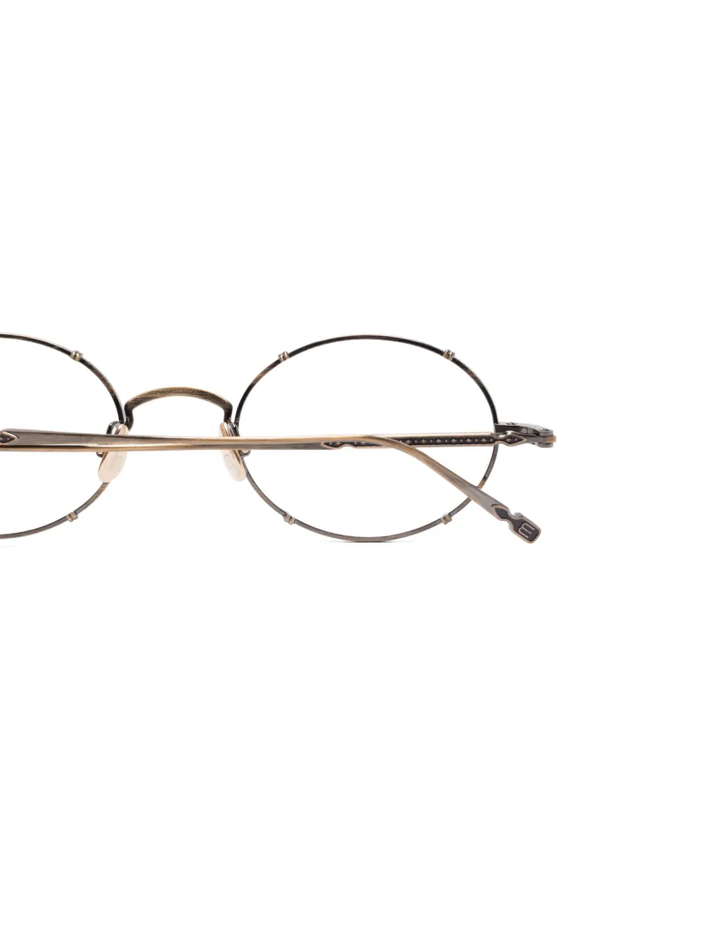 Matsuda M3150 oval-frame metal glasses Goud