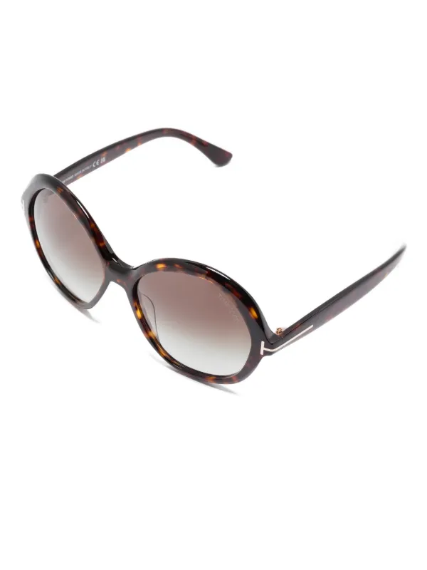 Tom Ford Annabelle Brown Oversized Sunglasses Round Tom Ford Annabelle Round-Frame Sunglasses - Brown | Editorialist main image 3