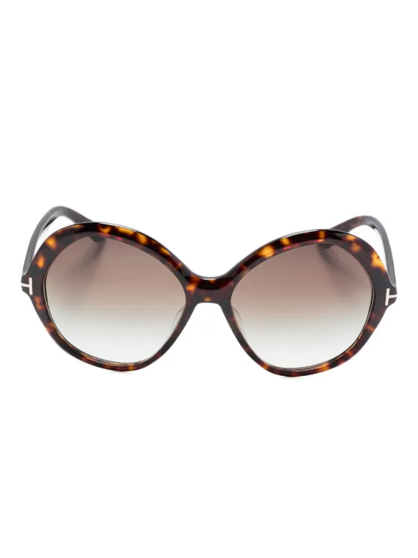 TOM FORD Eyewear Annabelle ラウンドフレーム サングラス | ブラウン