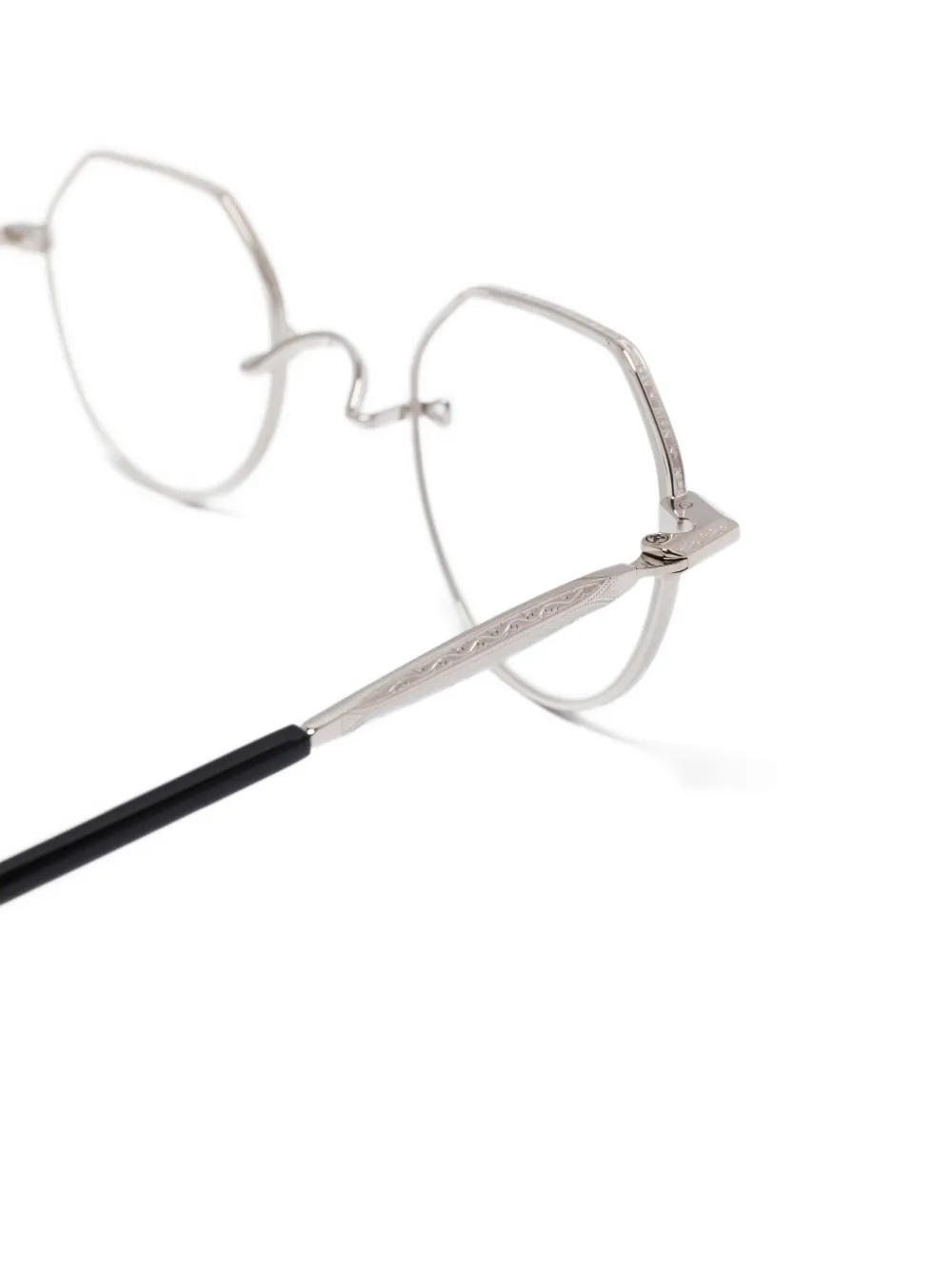 Matsuda M3144 octagonal-frame metal glasses Zilver