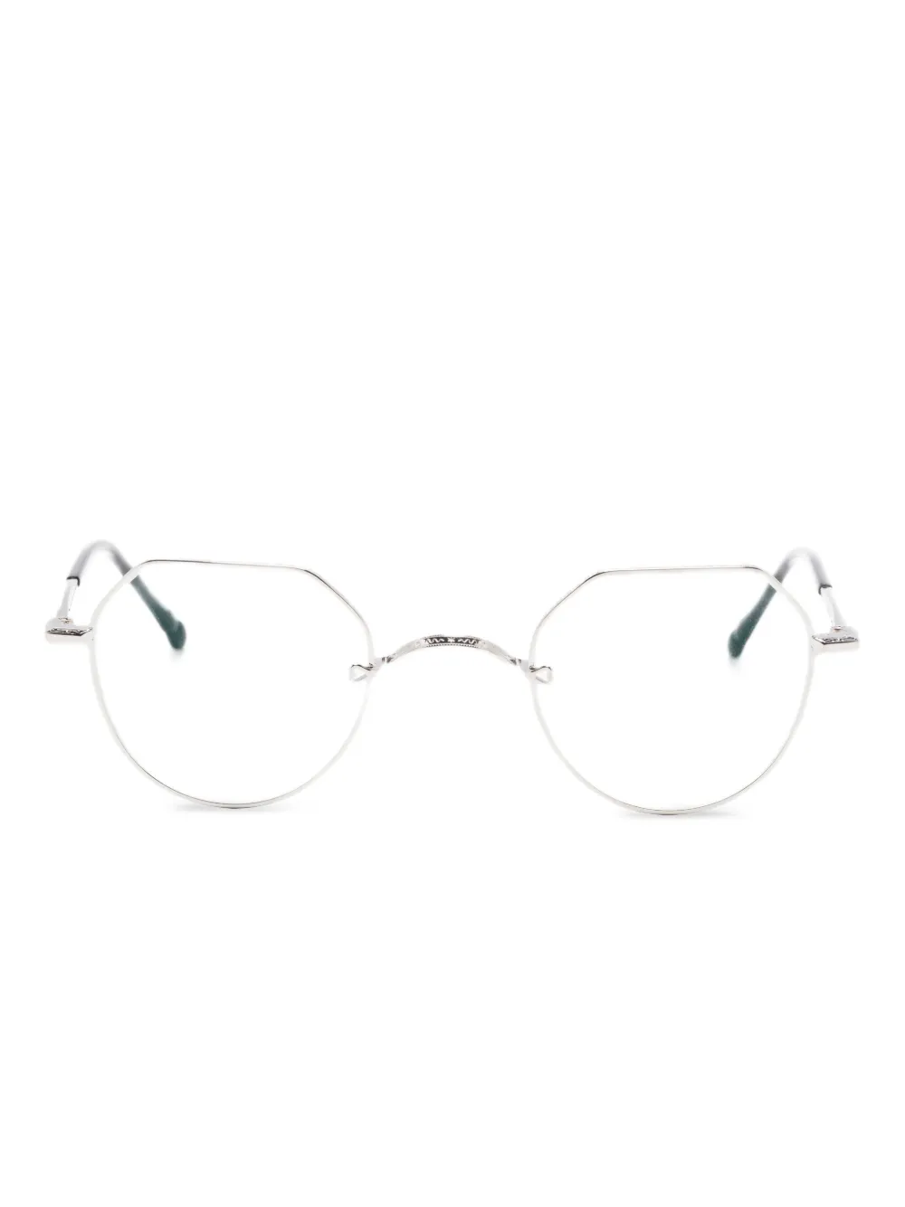 Matsuda M3144 octagonal-frame metal glasses Zilver