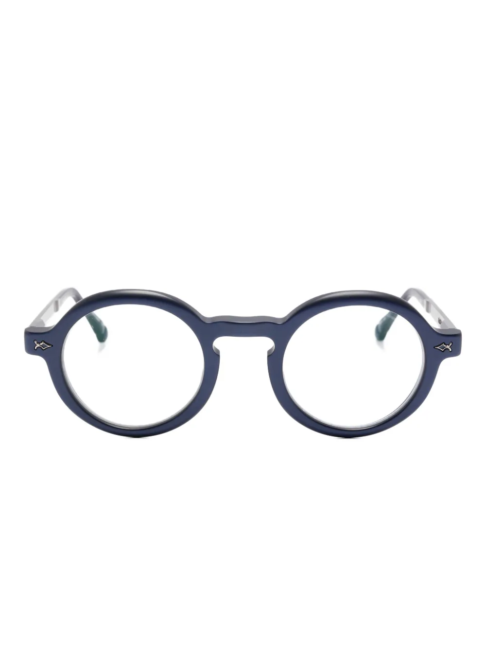Matsuda M2067 round-frame acetate glasses Blauw
