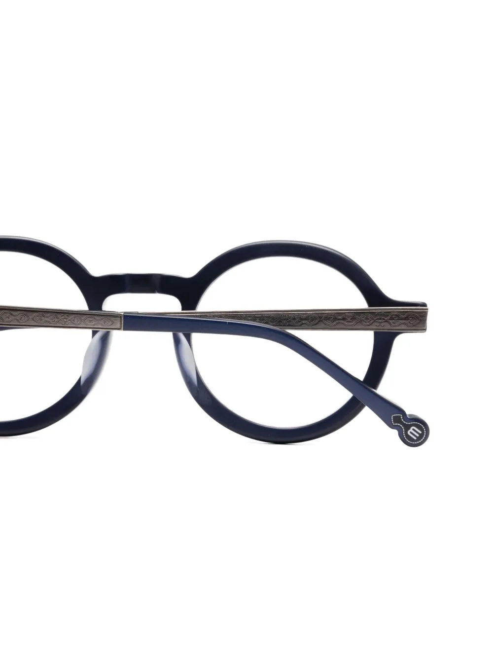 Matsuda M2067 round-frame acetate glasses Blauw