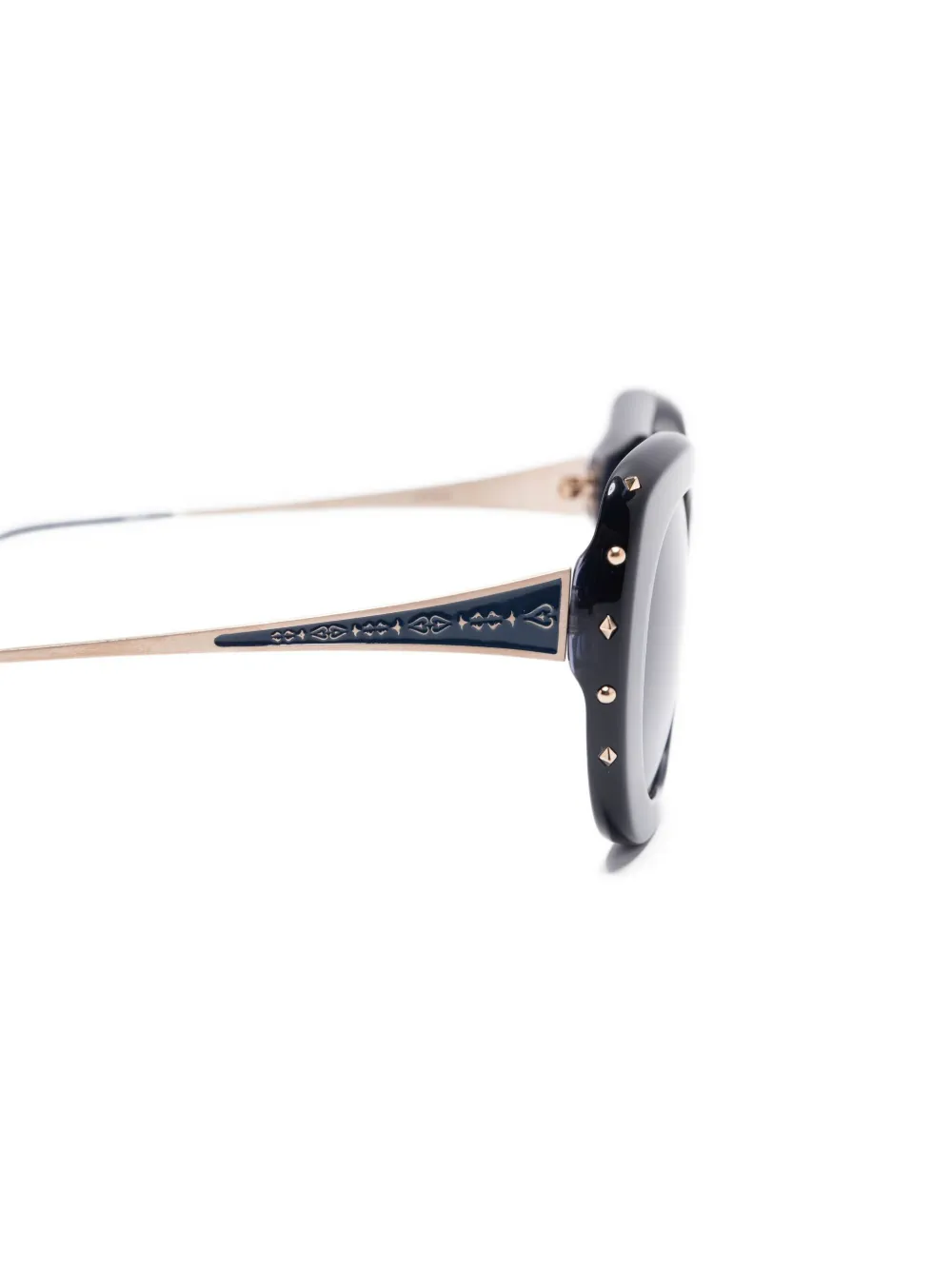 Matsuda stud-embellished oversized-frame sunglasses Zwart