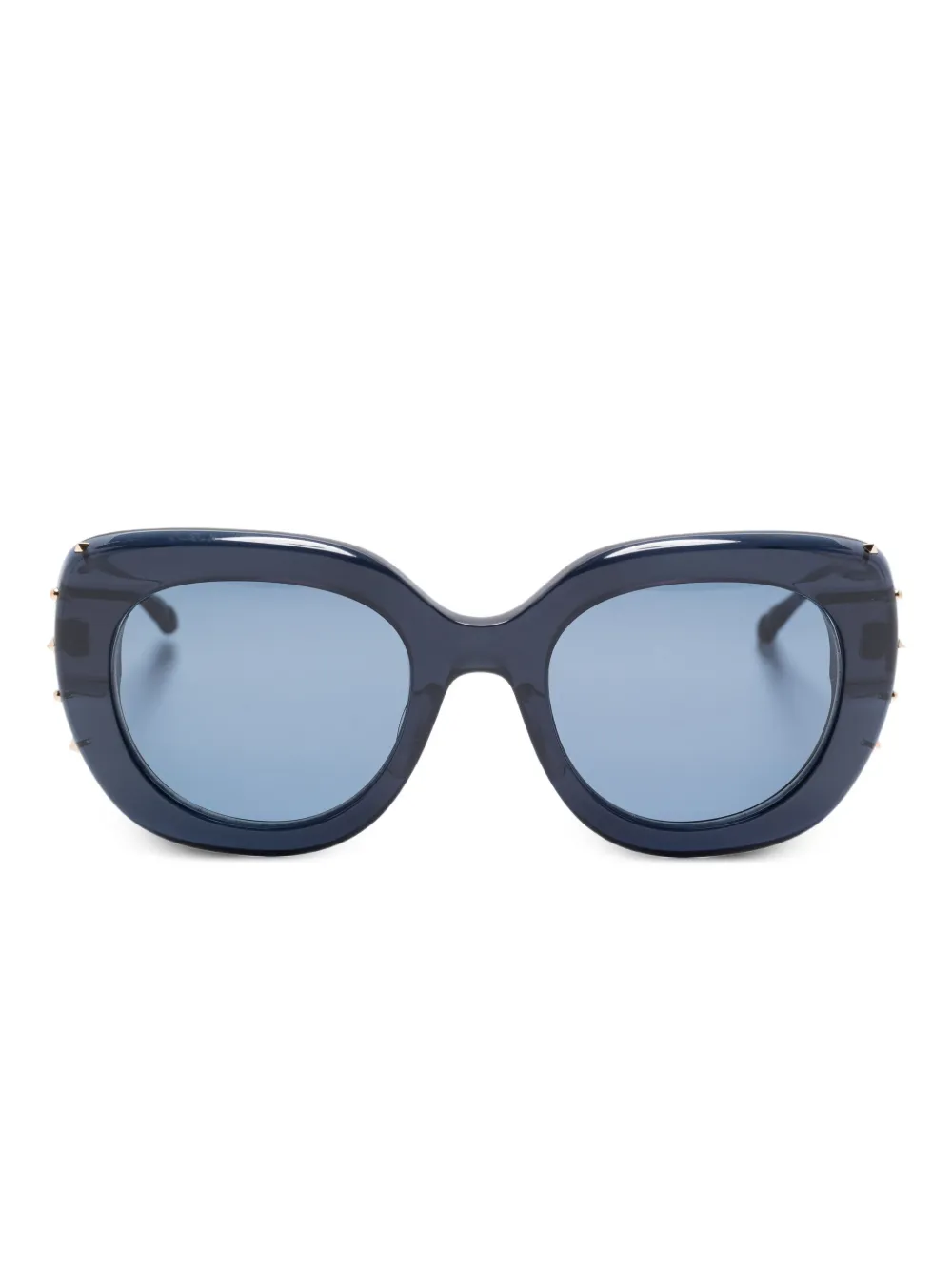 Matsuda stud-embellished oversized-frame sunglasses Zwart