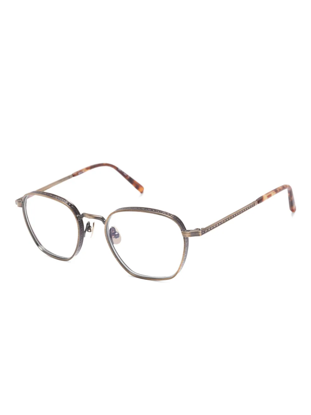 Matsuda M3101 geometric-frame glasses Bruin