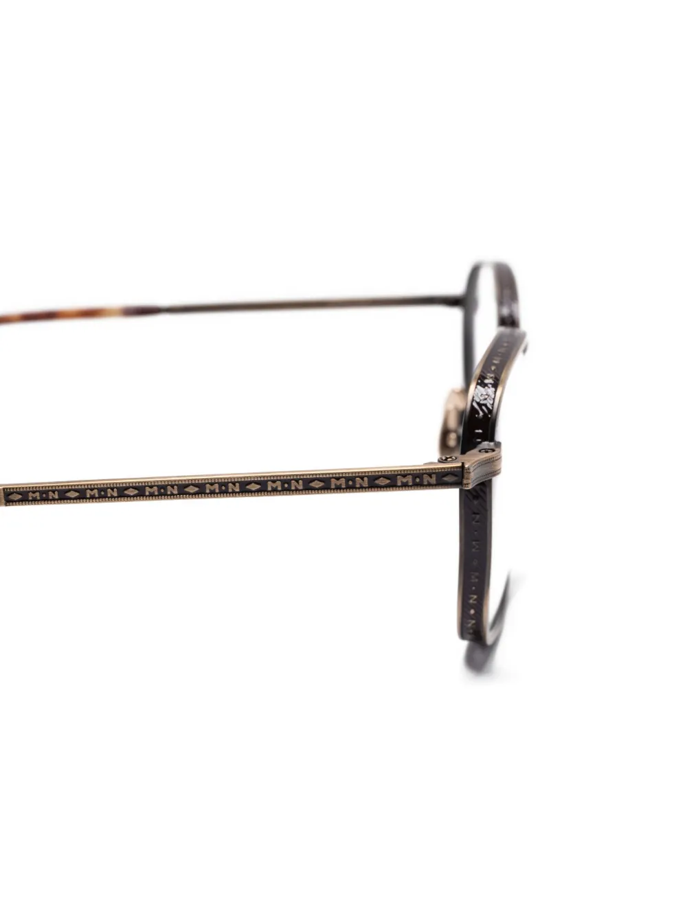 Matsuda M3101 geometric-frame glasses Bruin