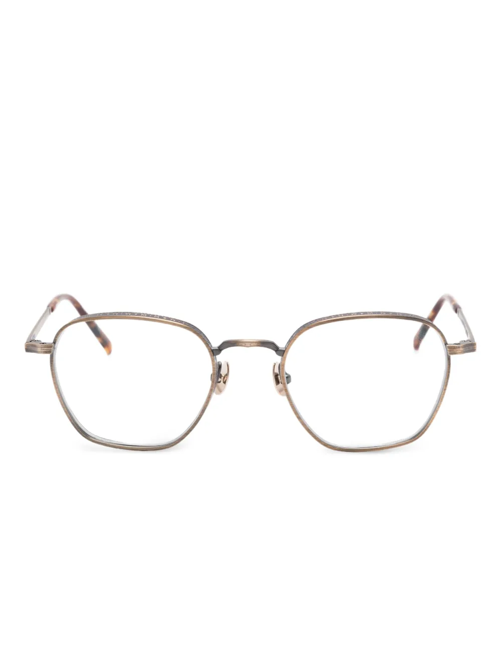 Matsuda M3101 geometric-frame glasses Bruin