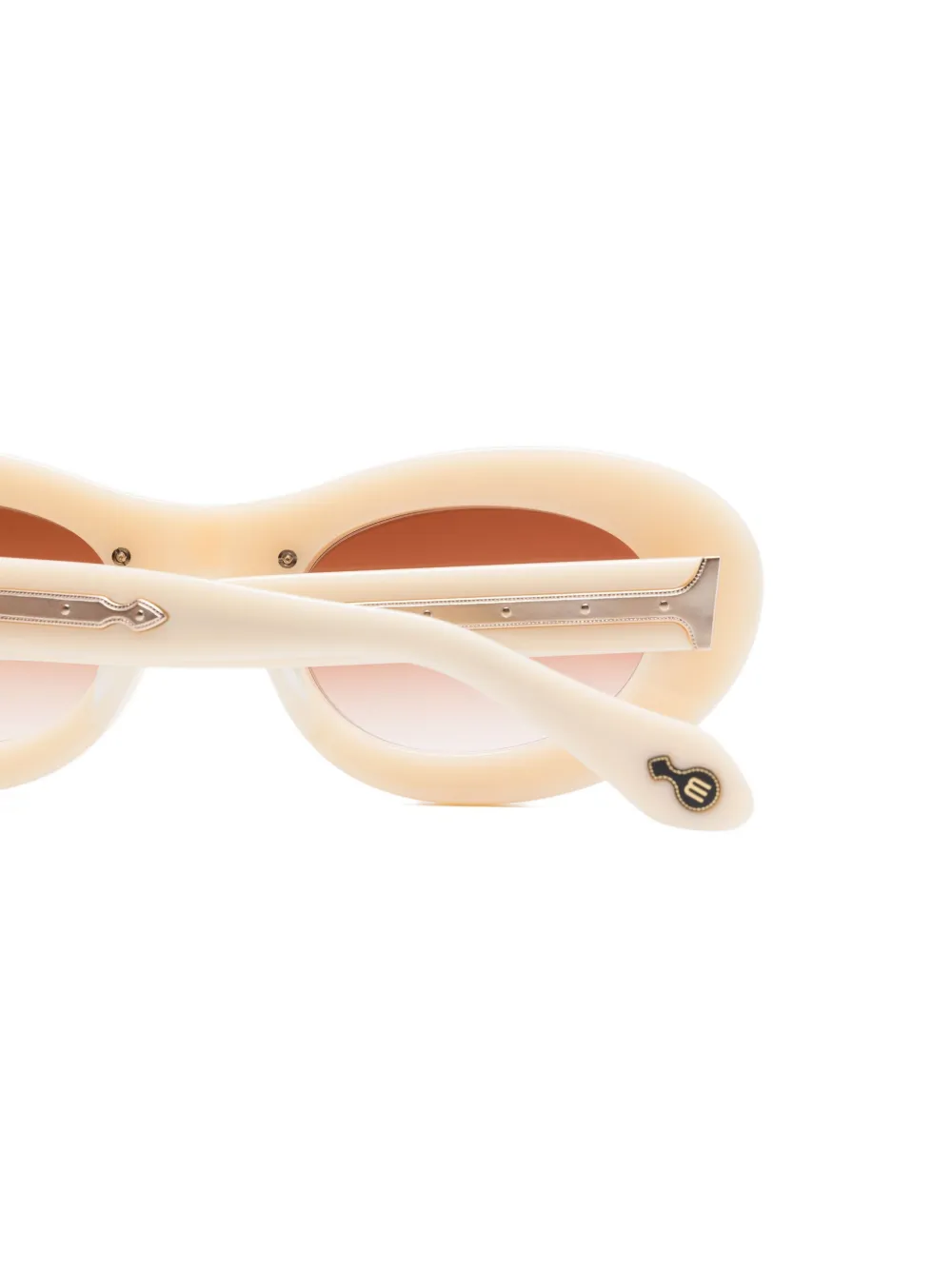 Matsuda 10604H oval-frame gold-detail sunglasses Beige