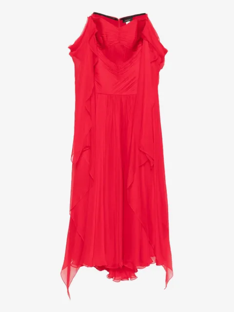 M.Marquise Monica pleated ruffled dress