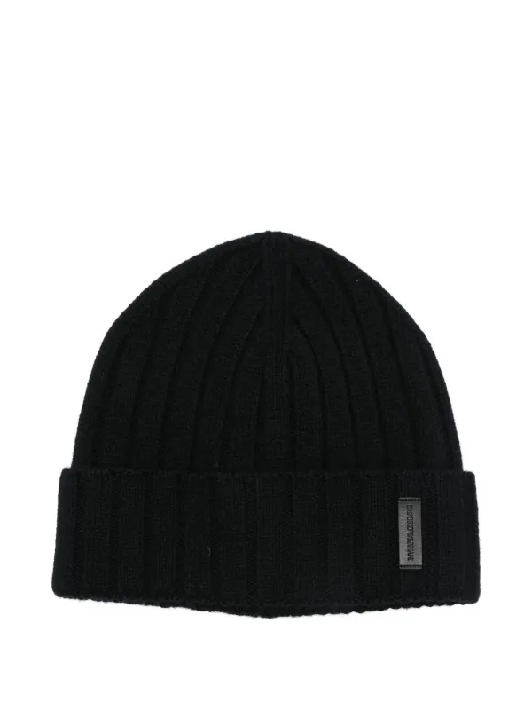 Armani wool knit hat New York capsule collection ribbed wool-blend beanie  main image 2