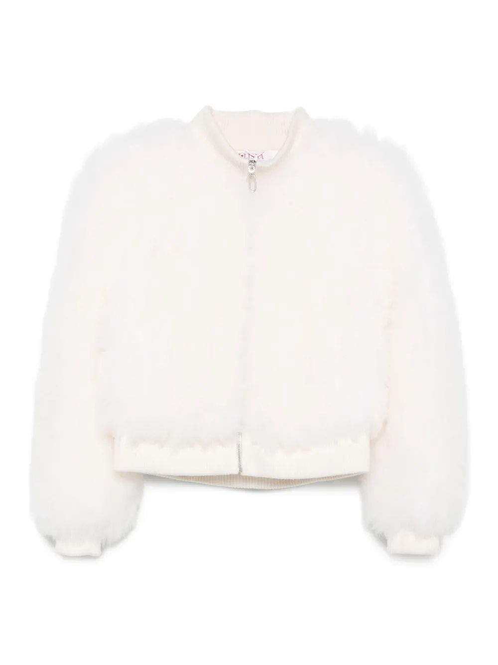 Liska Bomberjacke Aus Ziegenfell In White
