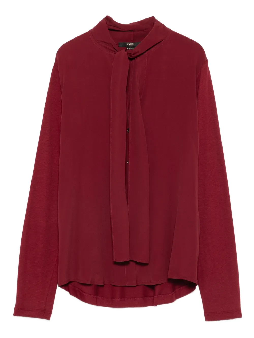 Seventy tie-neck long-sleeve shirt Rood