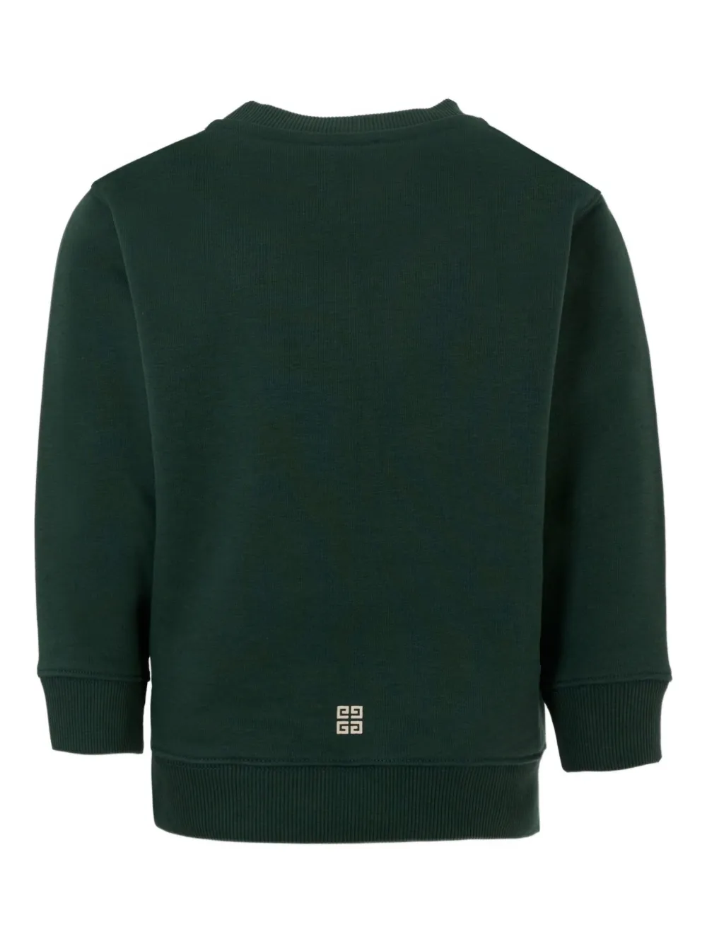 Givenchy Kids Sweater met logodetail en ronde hals Groen