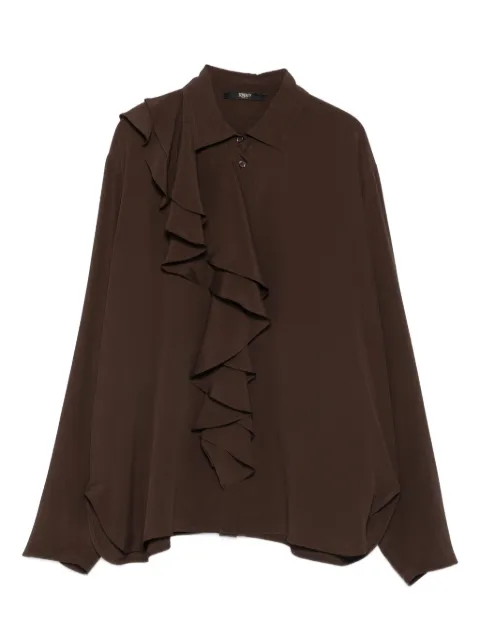 Seventy ruffled-detail top