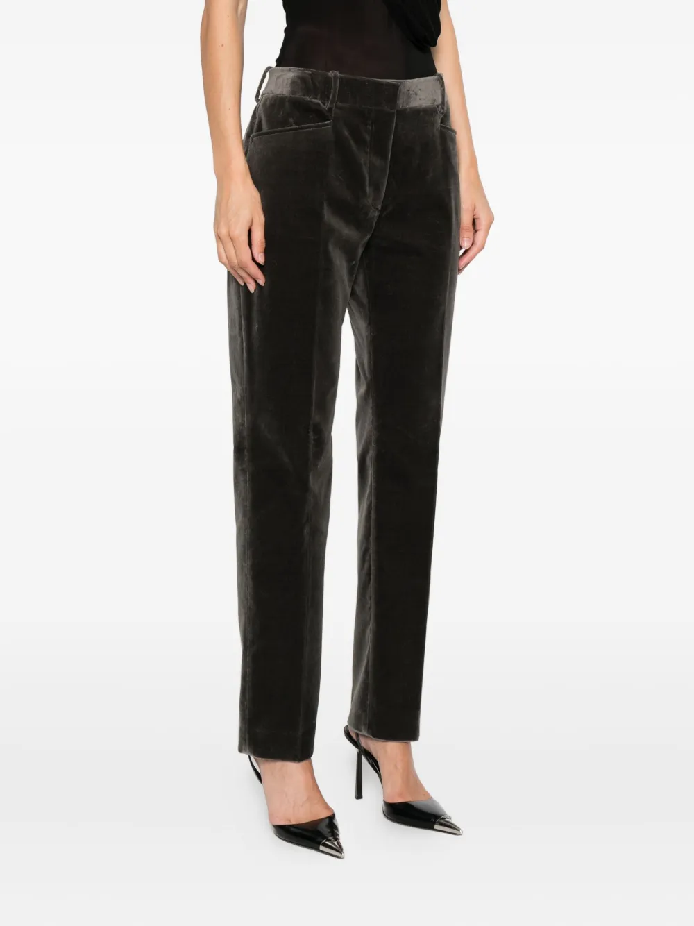Tom Ford Velvet Trousers In Black