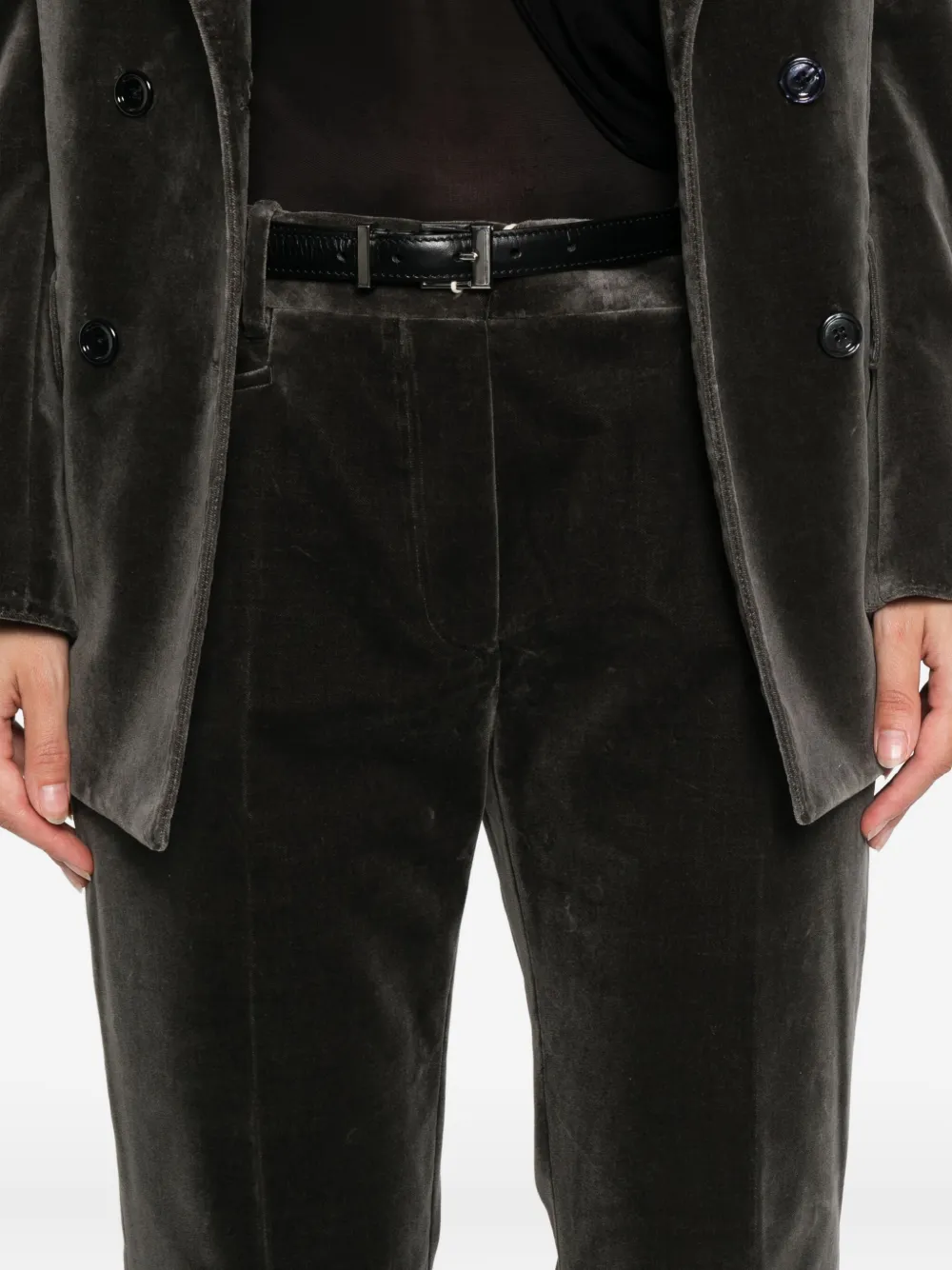 Tom Ford Velvet Trousers In Black